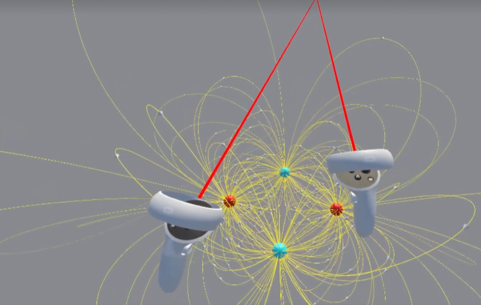 Electric field line visualization WIP